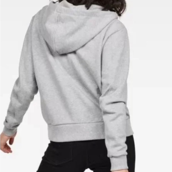 G-Star RAW® SofeBoyfriend Drape HoodedSweat Grey Size Small - Picture 3 of 11